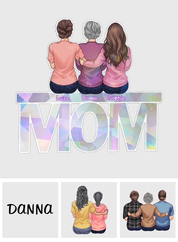 Love You Mom - Personalized Mother Suncatcher Decal