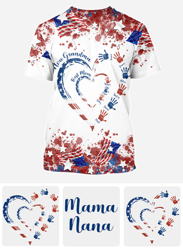 Première maman, maintenant grand-père - T-shirt personnalisé « Mamie »