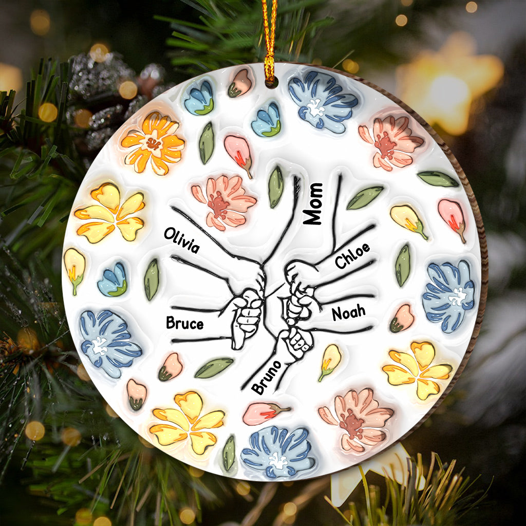 Hand Holding Love - Personalized Mother Ornament