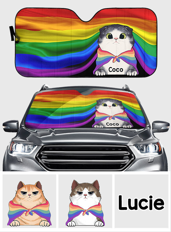Pride Cat - Personalized Cat Car Sunshade