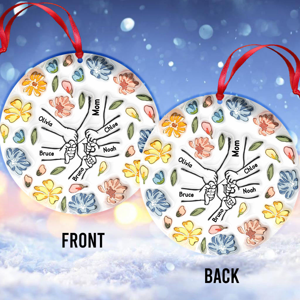 Hand Holding Love - Personalized Mother Ornament