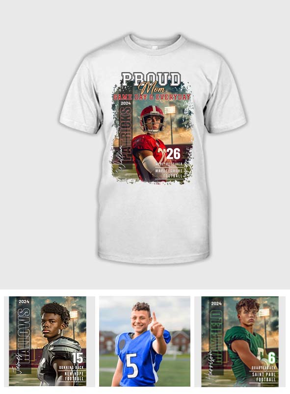 Pround Mom/ Dad/... Game Day & Everyday - Personalized Football T-shirt And Hoodie
