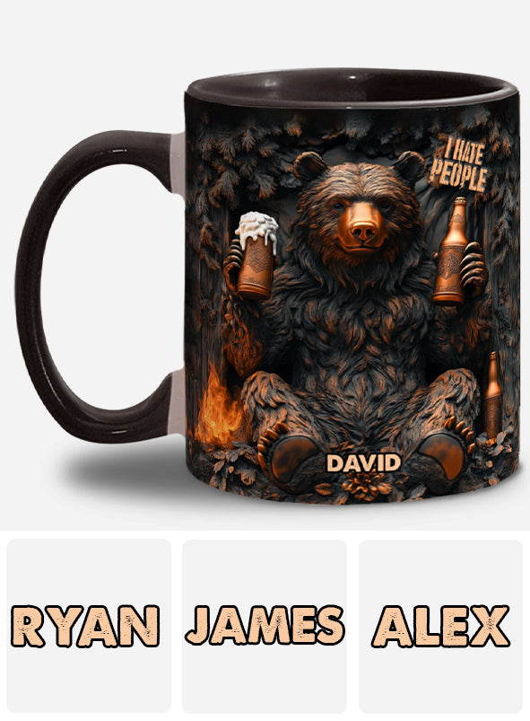 I Hate People - Personalized Camping Accent Mug