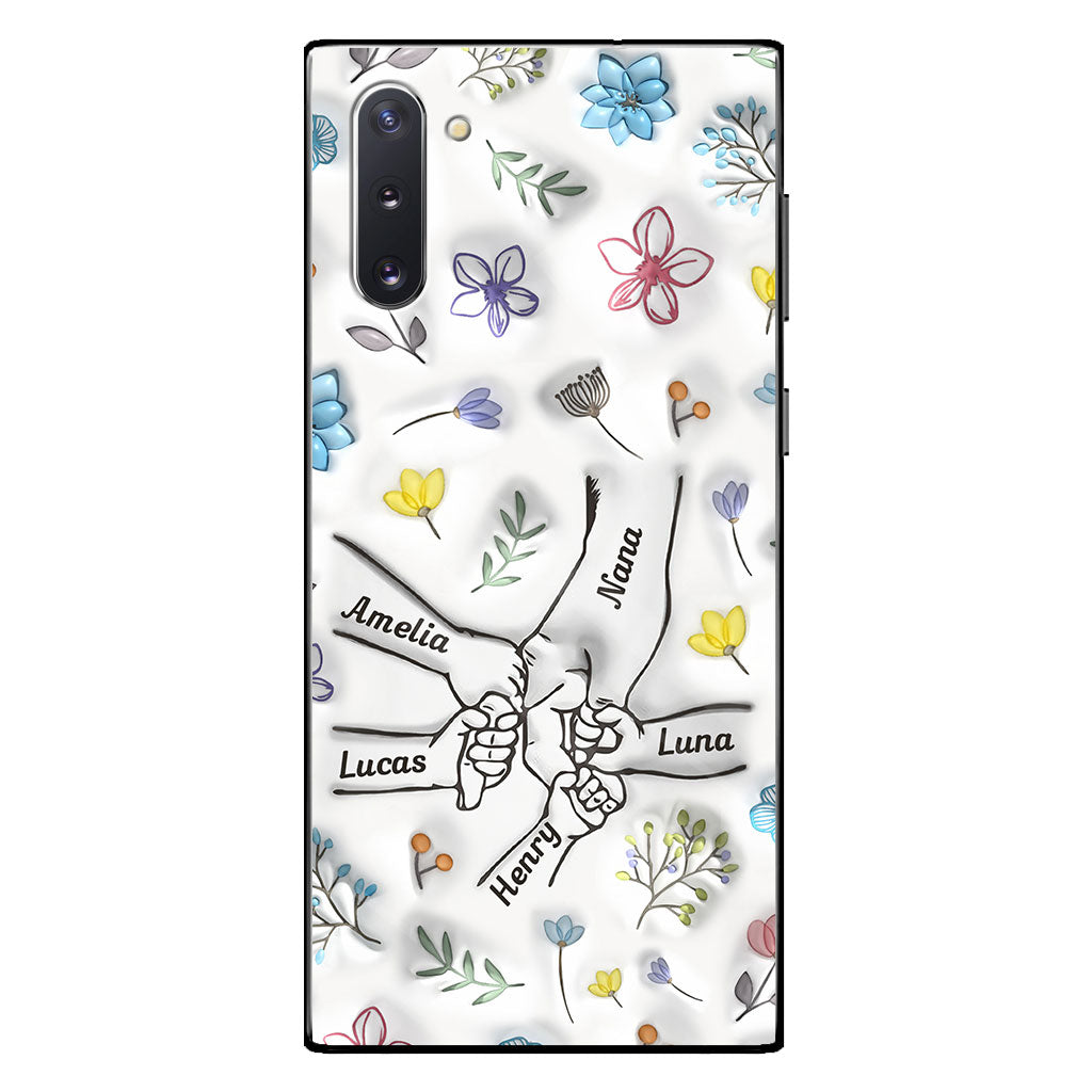Holding Hands Grandma Mom Nana - Personalized Grandma Phone Case