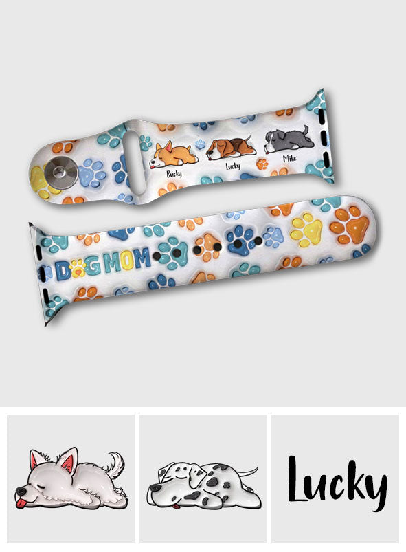 Meilleur papa/maman de chien au monde - Bracelet Apple Watch personnalisé pour chien