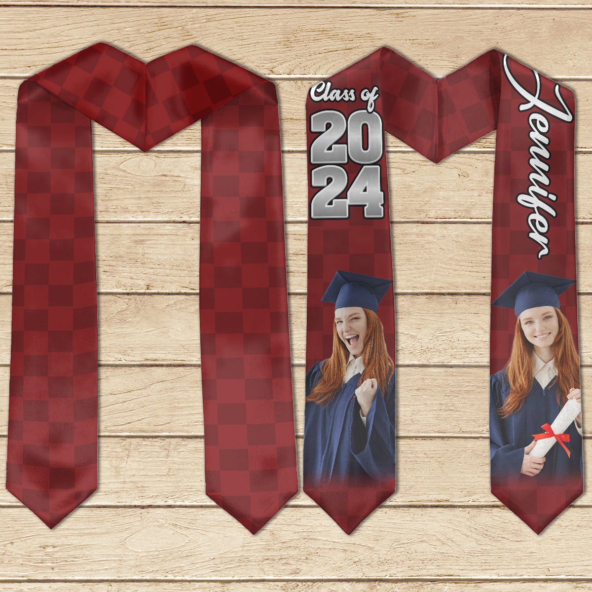 Photo Custom Graduation Stole Sash - Personalized Graduation Graduation Stole