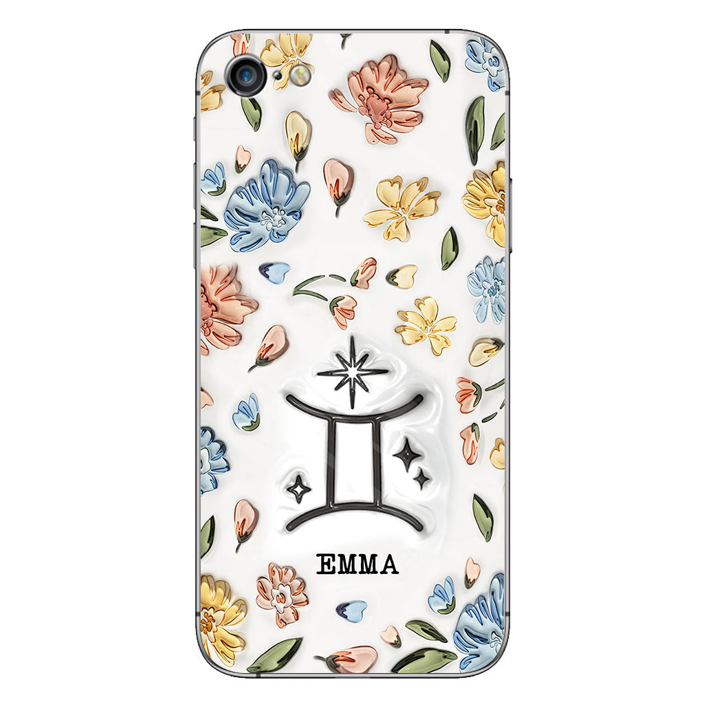Floral Zodiac Sign - Personalized Horoscope Phone Case
