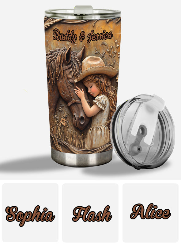 Just A Girl Who Loves Horse - Personalized Horse Tumbler