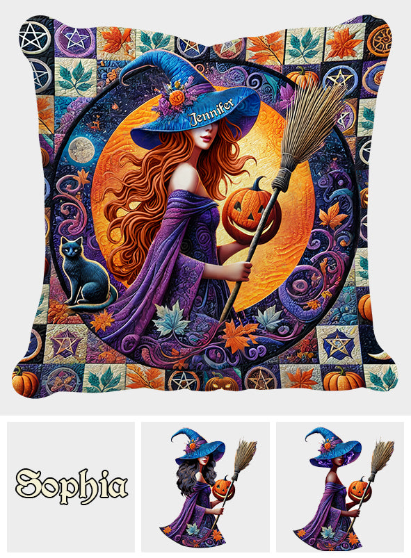 Beautiful Witch - Personalized Witch Throw Pillow
