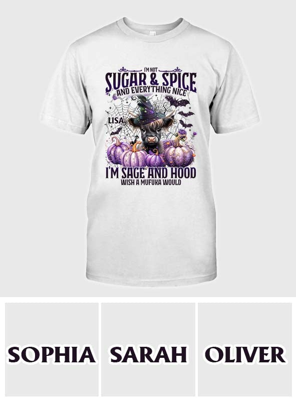 Ich bin nicht Zucker und Gewürze und alles Nette - Personalisiertes T-Shirt und Hoodie