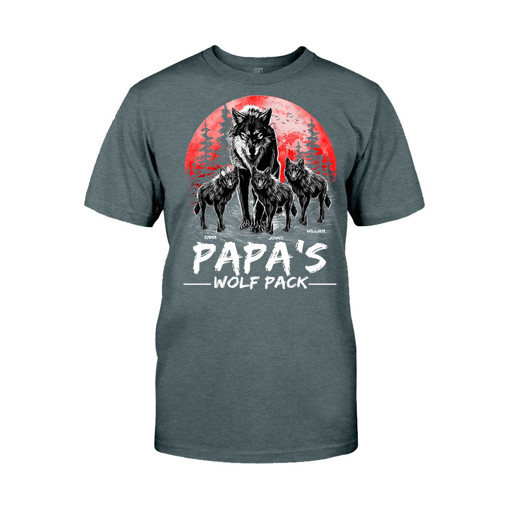 Grandpa's Wolf Pack - Personalized Grandpa T-shirt And Hoodie