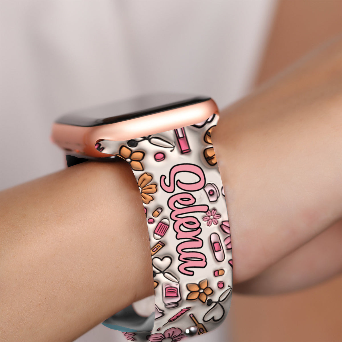 Puffy Nurse - Personalized Nurse Apple Watch Band