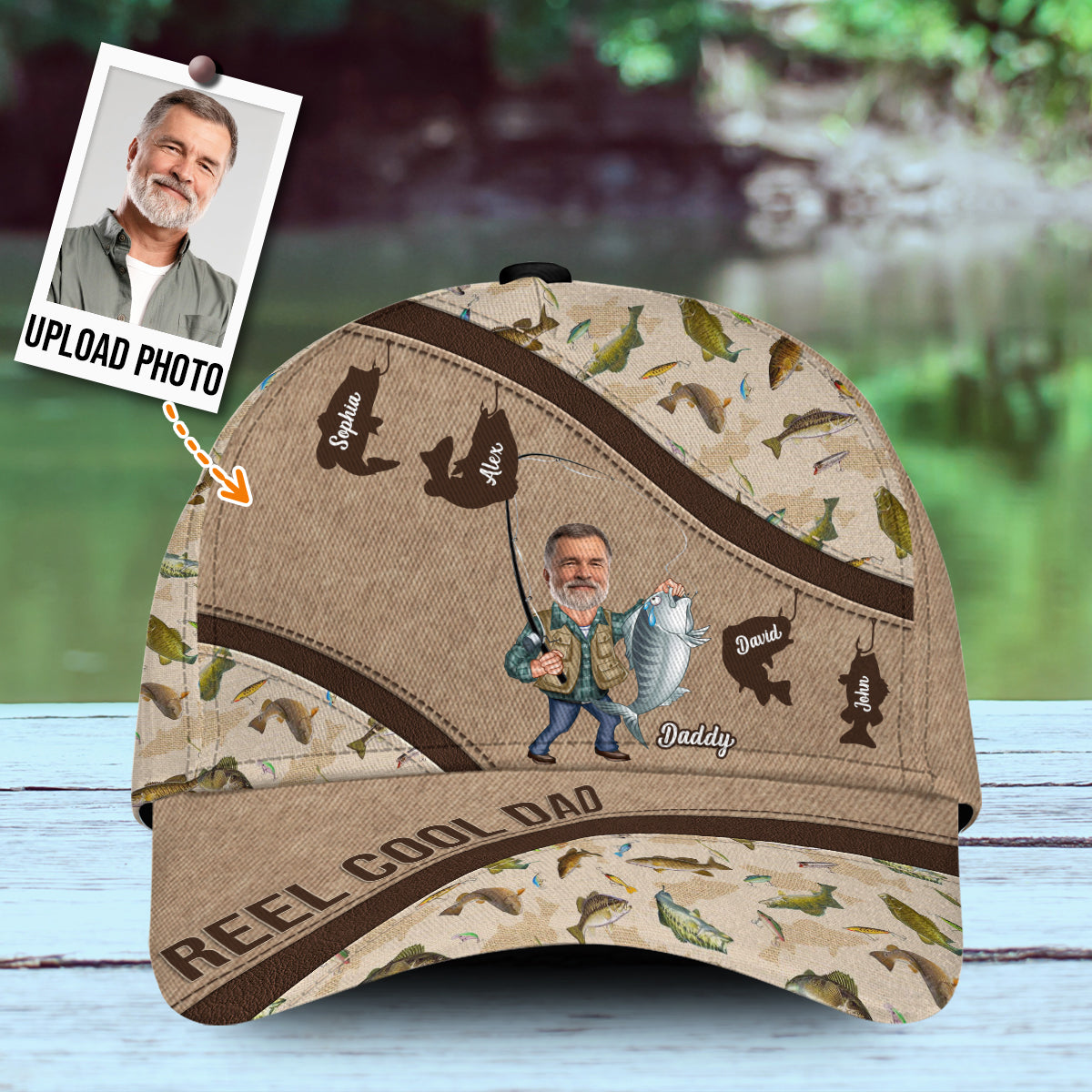 Reel Cool Dad - Personalized Fishing Classic Cap
