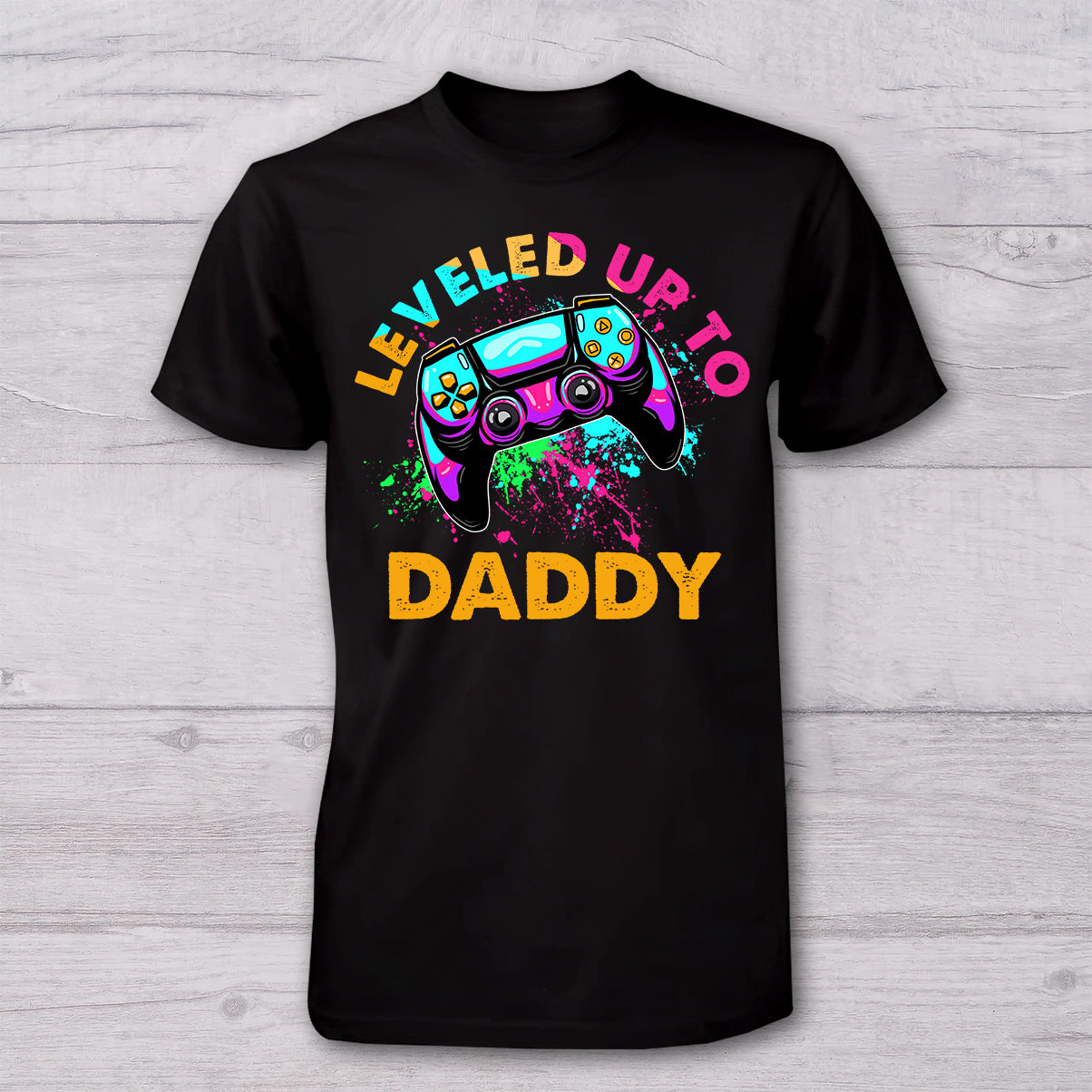 Level Up To Dad Grandpa... - Personalized Video Game T-shirt And Baby Onesie