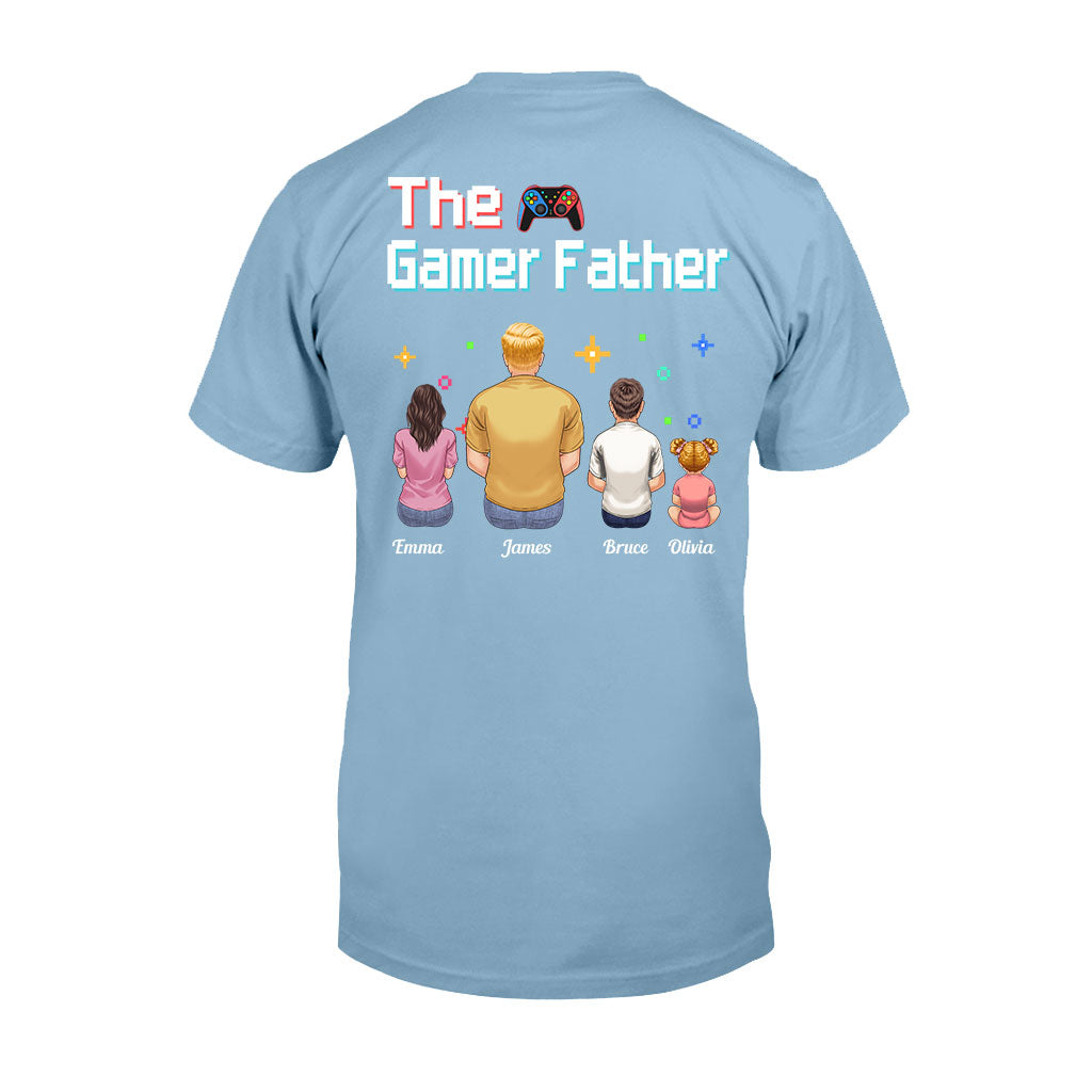 The Gamer Dad Gaming Father Any Title - Personalized Video Game T-shirt and Hoodie