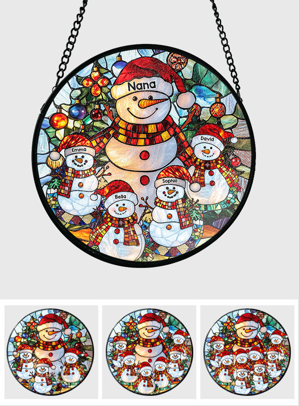 Blessed To Be Called Nana Grandma Gigi - Personalized Grandma Stained Glass Suncatcher