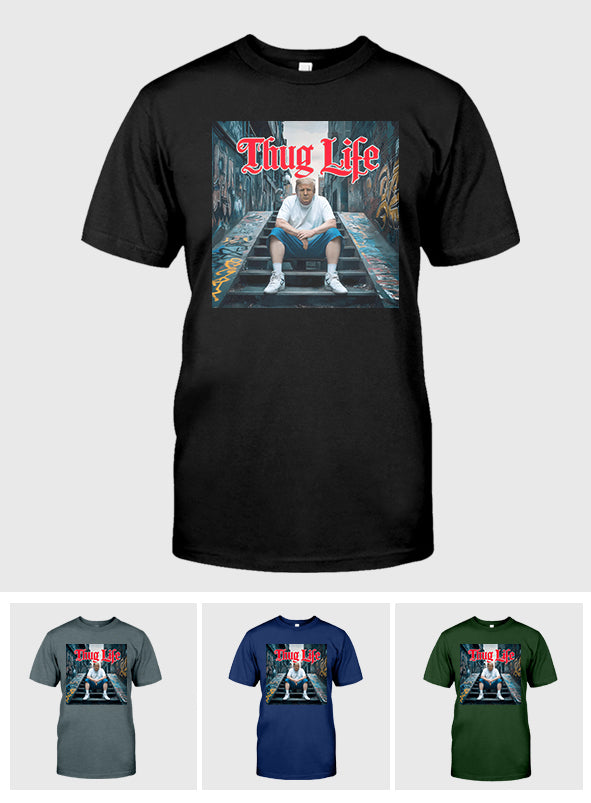 Thug Life Präsidenten-T-Shirt | Wahlkampf-Shirts | Präsidenten-Shirt | Unabhängigkeitstags-Shirt | USA Trump-Shirt