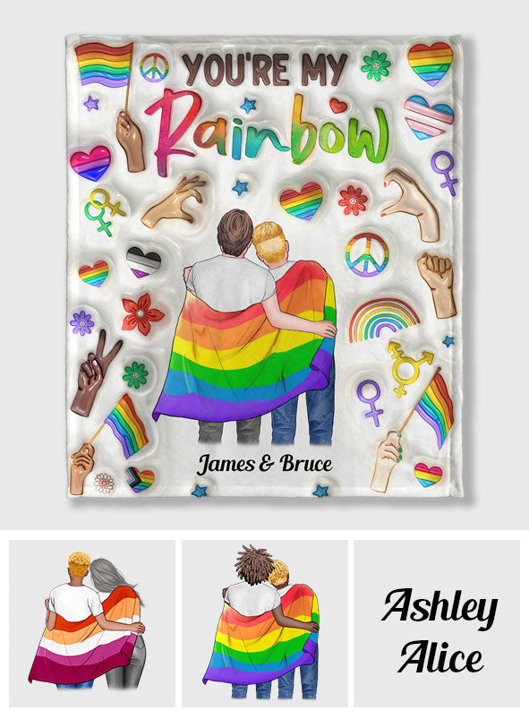 Tu es mon arc-en-ciel - Couverture de soutien LGBT personnalisée