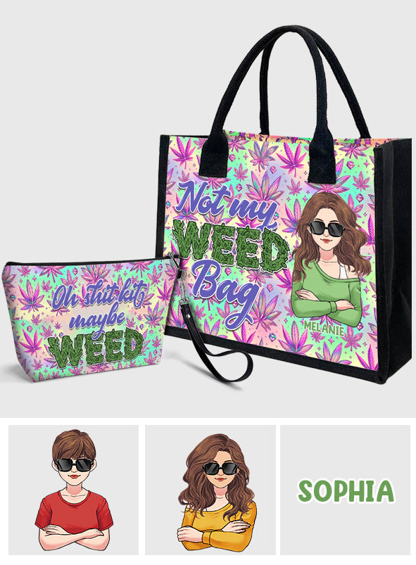 Mother Shite Maybe 420 - Personalized Weed Canvas Tote Bag & Cosmetic Bag