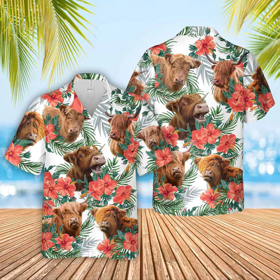 Highland Cow Lovers Highland Cow Hawaiian Shirt 0624