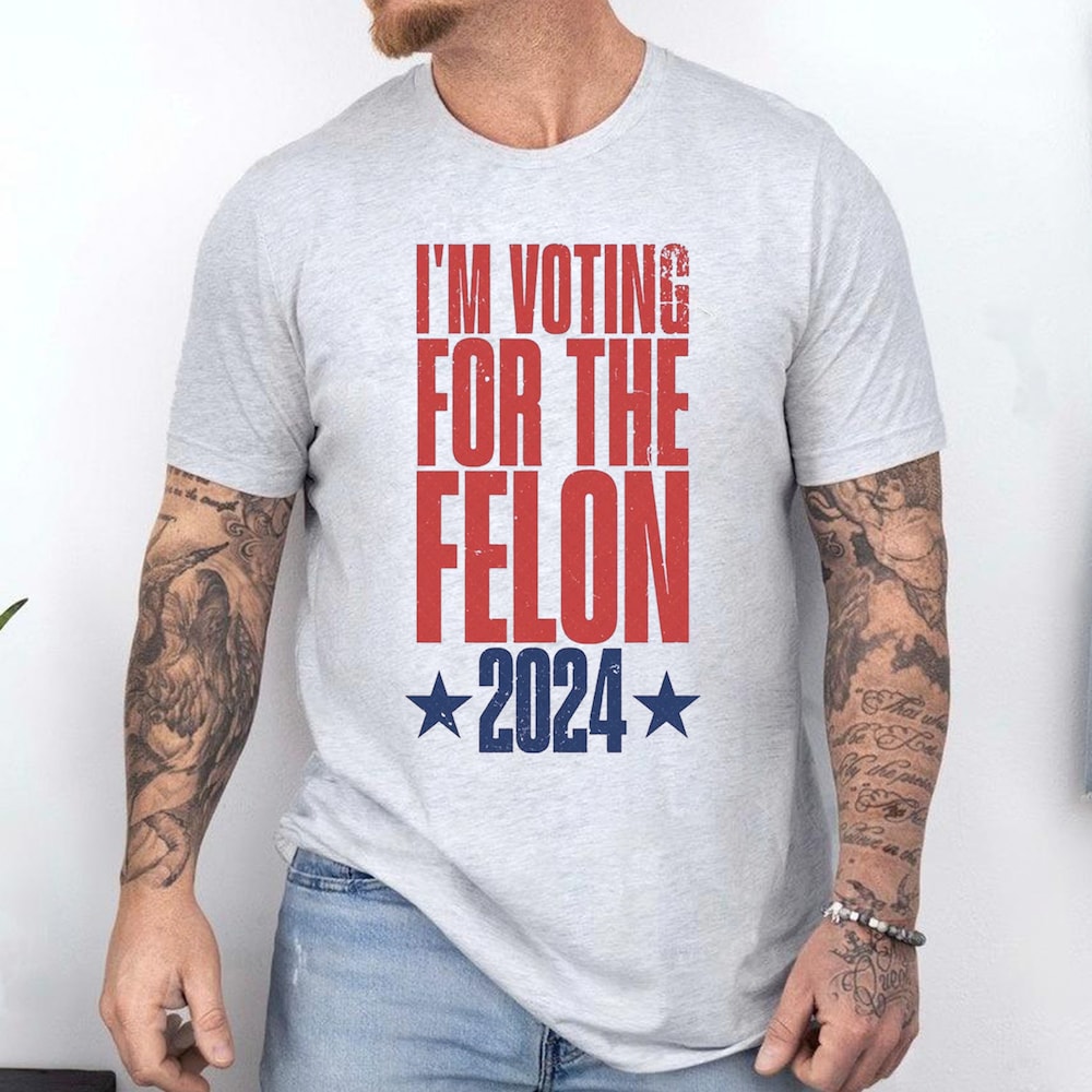 T-shirt « Votez criminel 2024 », T-shirt « Je voterai pour un criminel en 2024 », T-shirt « Je vote pour un criminel », T-shirt « Votez condamné », T-shirt et sweat à capuche « Luttons pour l’Amérique »