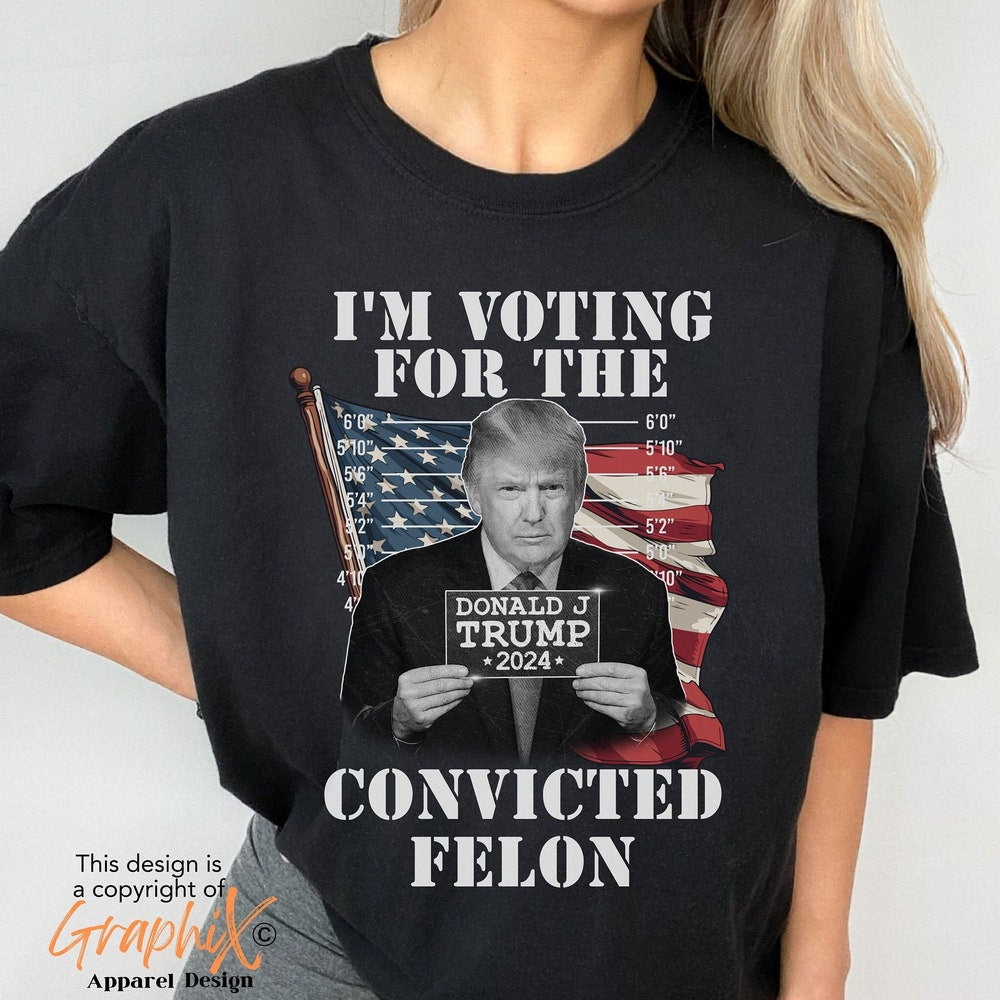 Ich wähle den Verbrecher! Trump für Präsident 2024 – T-Shirt, MAGA-Shirt, Wahlkampf-Shirt für Trump, Republikaner 2024, „Make America Great Again“-Shirt & Hoodie