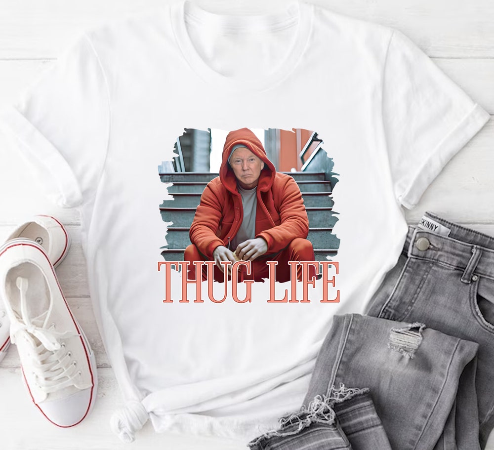 T-shirt « Donald Trump Thug Life », T-shirt humoristique « Trump 2024 », T-shirt sarcastique « Trump », T-shirt politique, T-shirt et sweat à capuche unisexe républicain