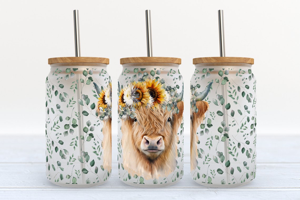 Highland Cow Lover Highland Cow Can Glass 0624