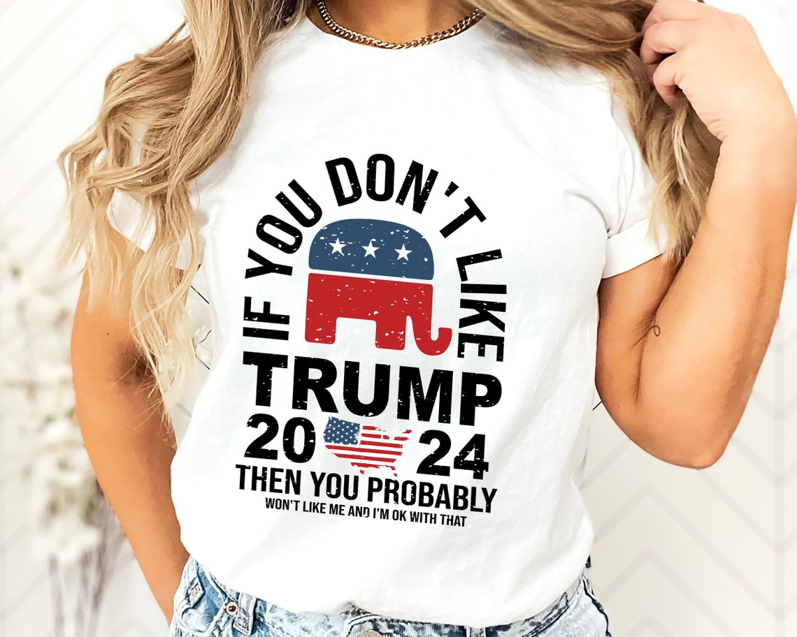 T-shirt « Si vous n'aimez pas Trump », T-shirt républicain, T-shirt drapeau américain, Cadeau pour elle, T-shirt président, T-shirt « Fille pro-Trump », T-shirt « Fille pro-Trump » pour les élections américaines
T-shirt et sweat à capuche