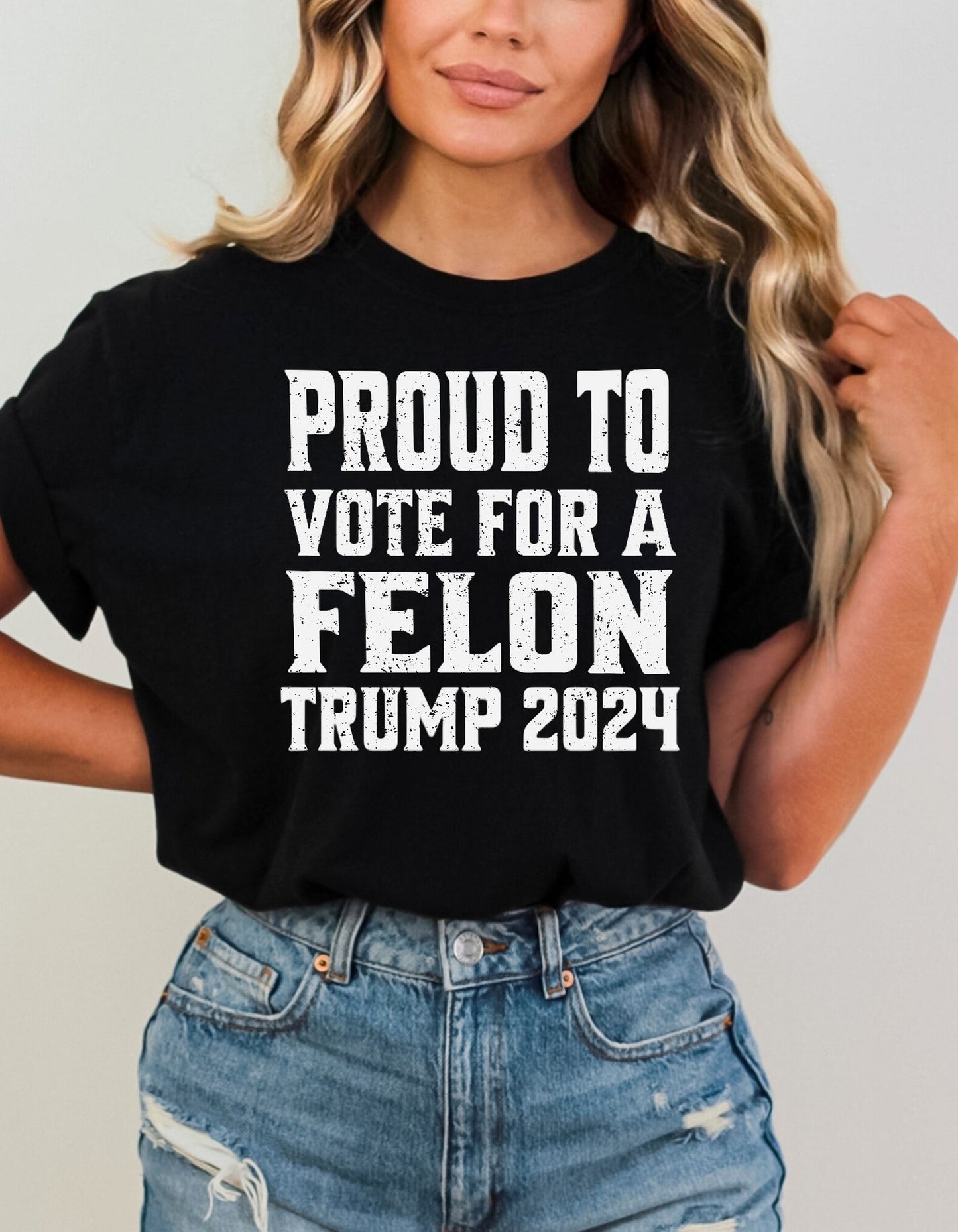 „Wählt einen Straftäter“-Shirt, Wahl-Shirt, Trump 2024-T-Shirt, Raised Right, Club Trump, Trump Train, Trump-Unterstützer-T-Shirt & Hoodie