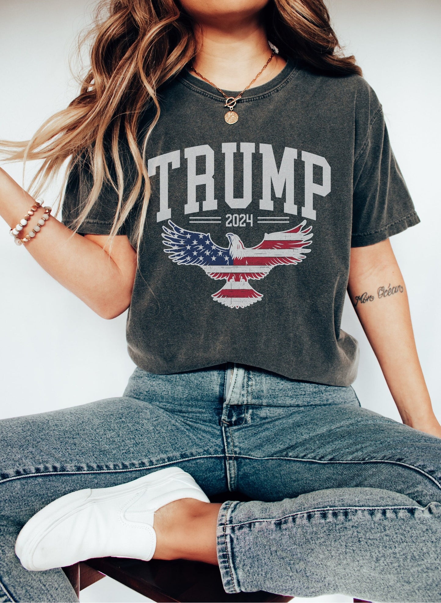 Trump-Shirt, Shirt mit amerikanischer Flagge, Pro-Trump-Shirt, Pro-America-Adler-Shirt, Trump-2024-Shirt, Republikanisches Shirt, MAGA-2024-T-Shirt & Hoodie