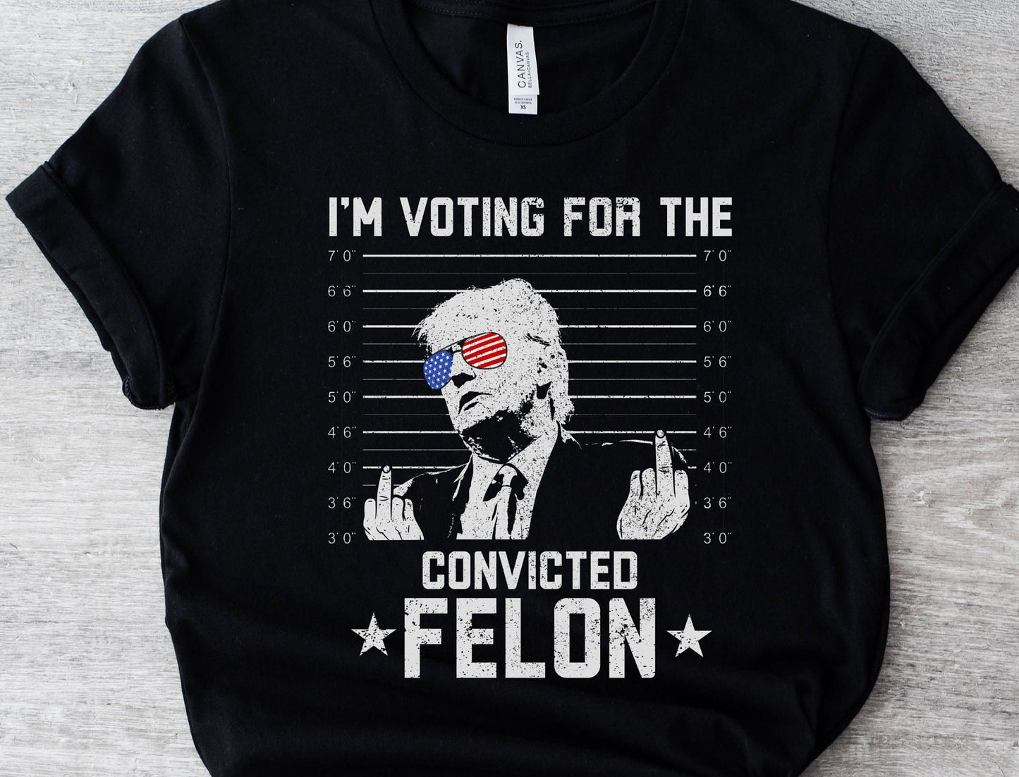 Ich wähle den verurteilten FeI0n! Amerikanische Flagge Trump Lustiges politisches T-Shirt Grafik-Tee Wahlhumor Satire Shirt T-Shirt & Hoodie