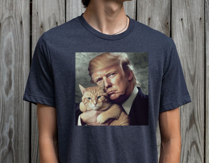 Trump-und-Katze-T-Shirt, lustiges Trump-Shirt, witziges politisches T-Shirt & Hoodie