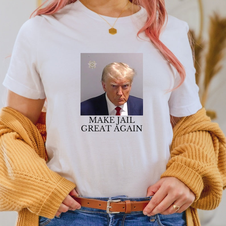 „Make Jail Great Again“-Shirt, Trump-Fahndungsfoto, Donald-Trump-Fahndungsfoto, Donald-Trump-Shirt, Donald-Trump-Fahndungsfoto-T-Shirt, lustiges Trump-Shirt (Mjga) – T-Shirt & Hoodie