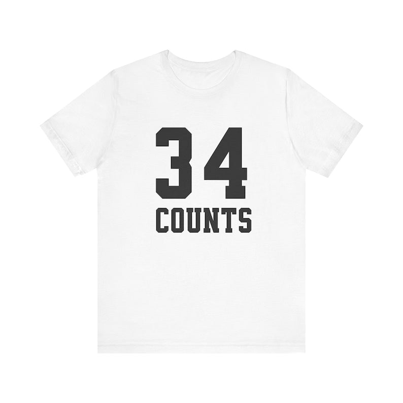 T-Shirt und Hoodie mit Aufdruck „Trump schuldig – 34 Anklagepunkte“, „Verurteilung“, „Trump-Urteil“, „Verurteilung“, „Prozessurteil“