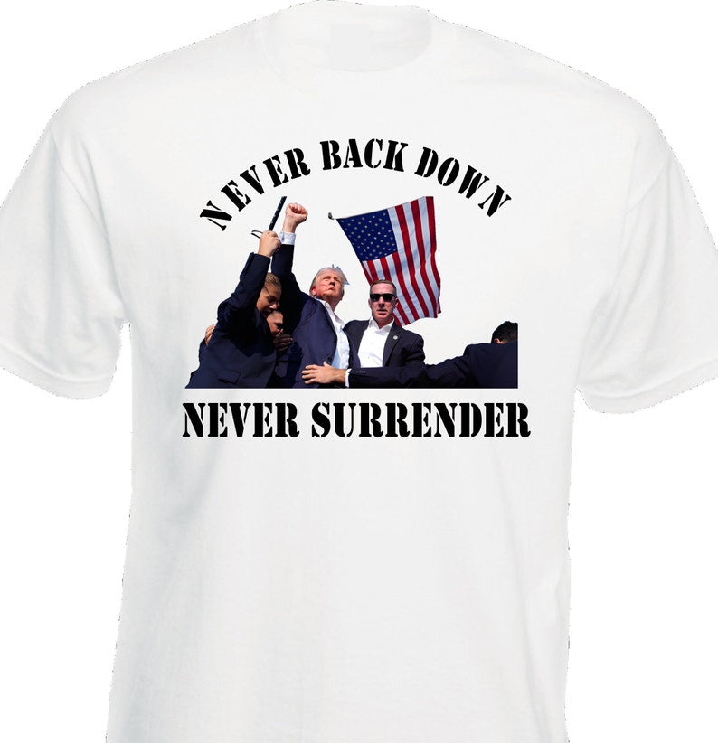 Trump „Niemals kapitulieren“-T-Shirt & Hoodie 0924
