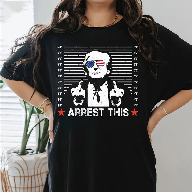 T-shirt et sweat à capuche « Arrêtez ce Trump » (doigt d'honneur) 0924