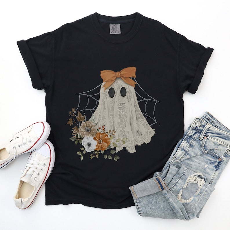 T-shirt et sweat à capuche Halloween Lace Ghost 0924