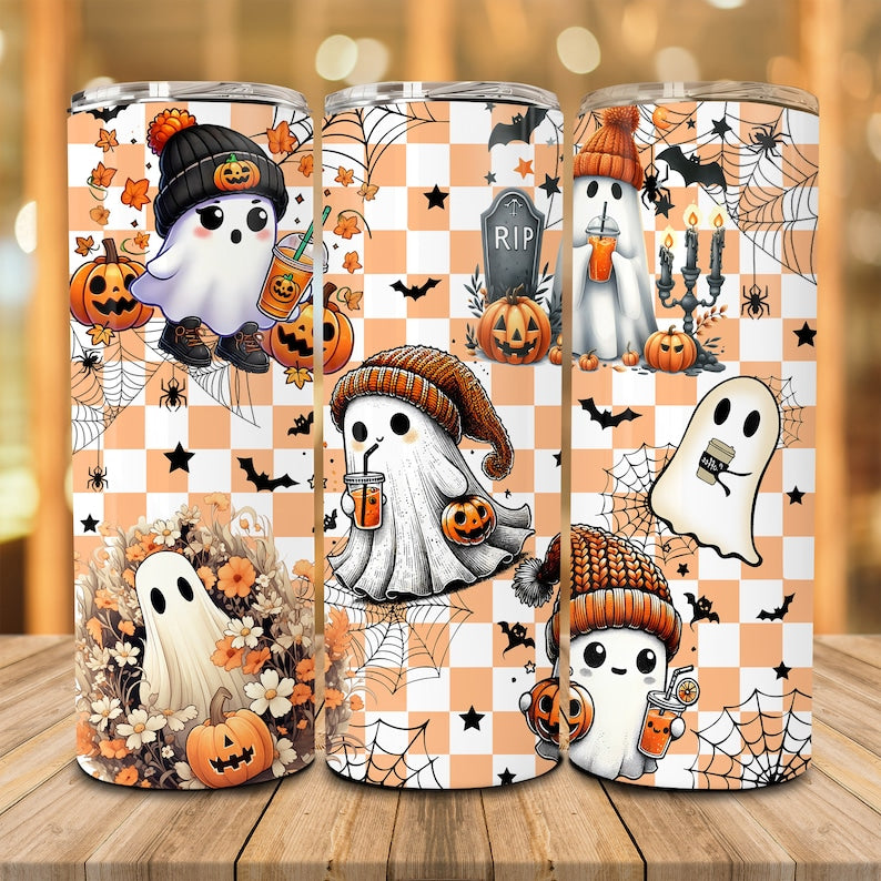 Cute Ghost Skinny Tumbler Halloween Skinny Tumbler 0924