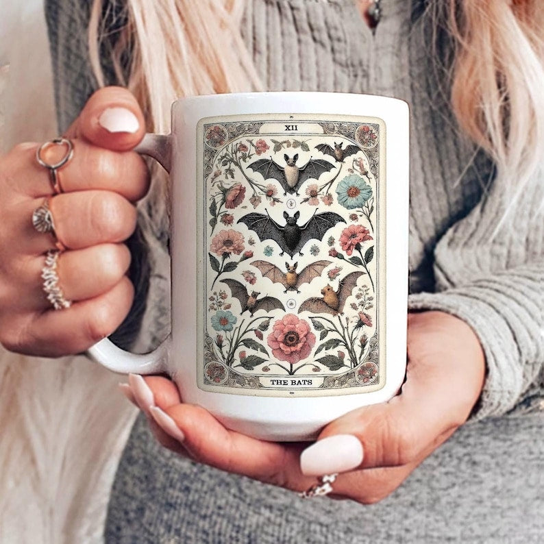 Mug d'Halloween Tarot Chauves-souris 0924