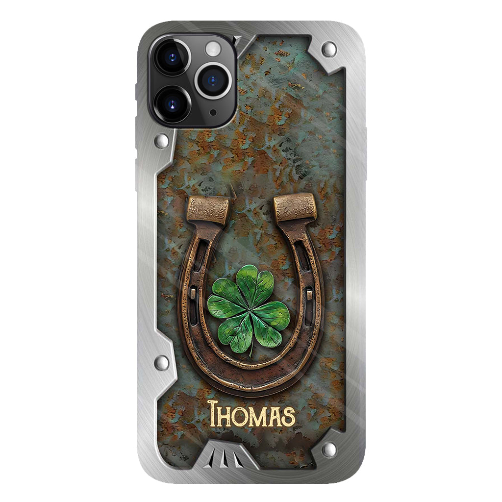 Lucky Horseshoe Shamrock - Personalized Horse Full Print Phone Case