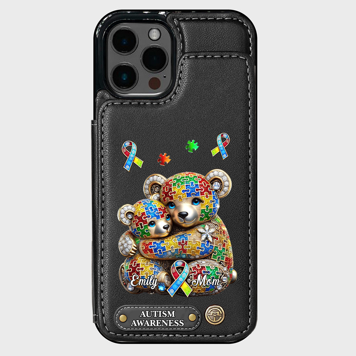 Strong Mama - Personalized Autism Awareness Wallet Phone Case