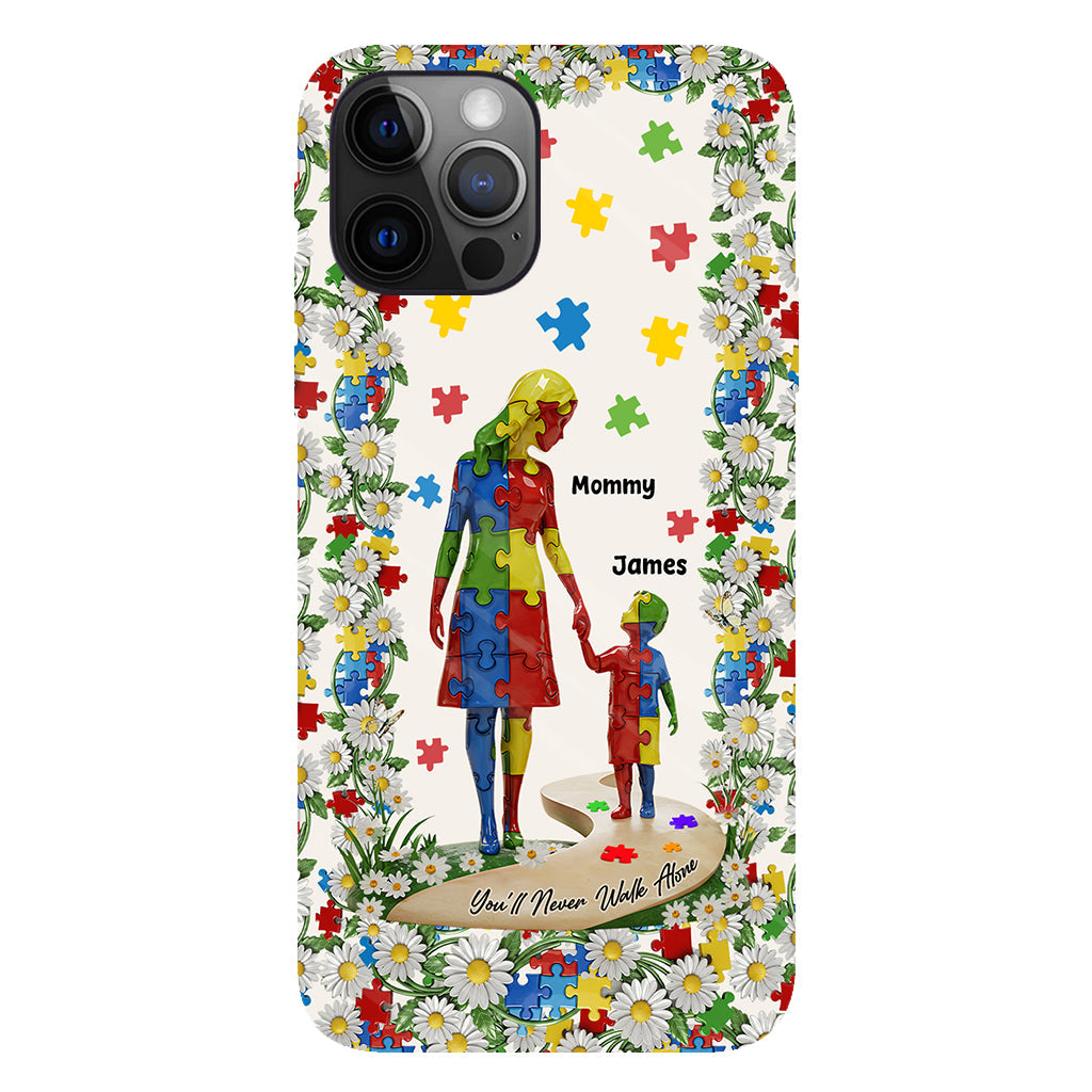 You'll Never Walk Alone - Personalized Autism Awareness Full Print Phone Case
