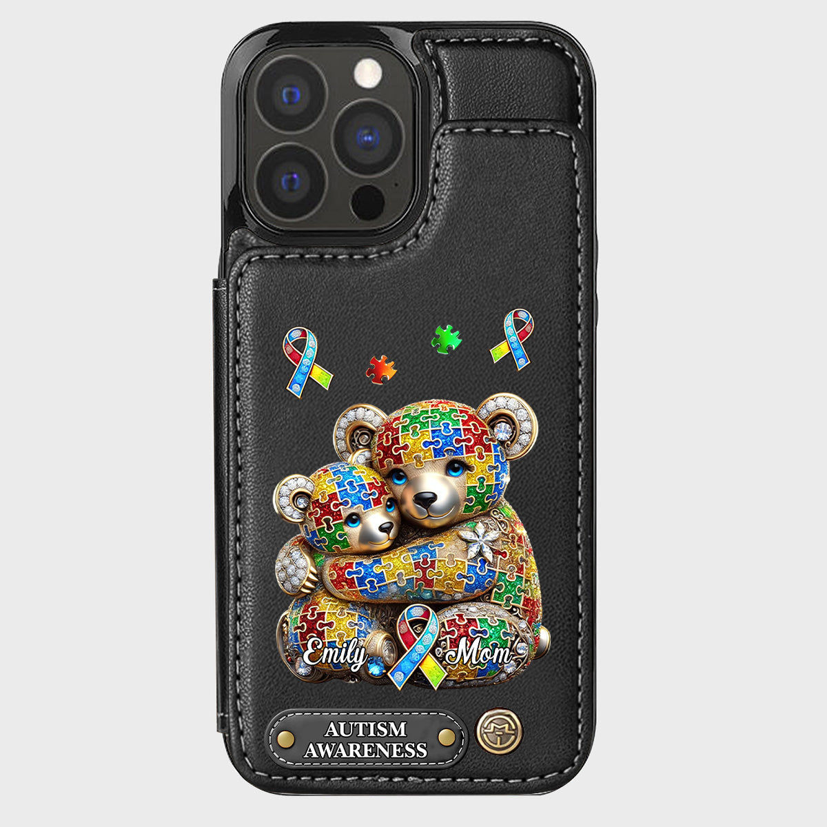 Strong Mama - Personalized Autism Awareness Wallet Phone Case