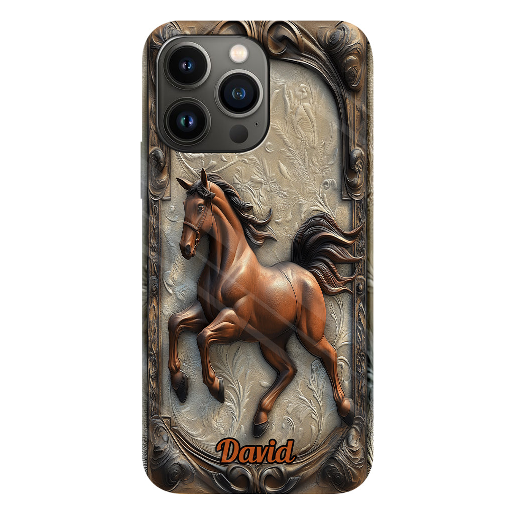 Love Horse - Personalized Horse Full Print Phone Case