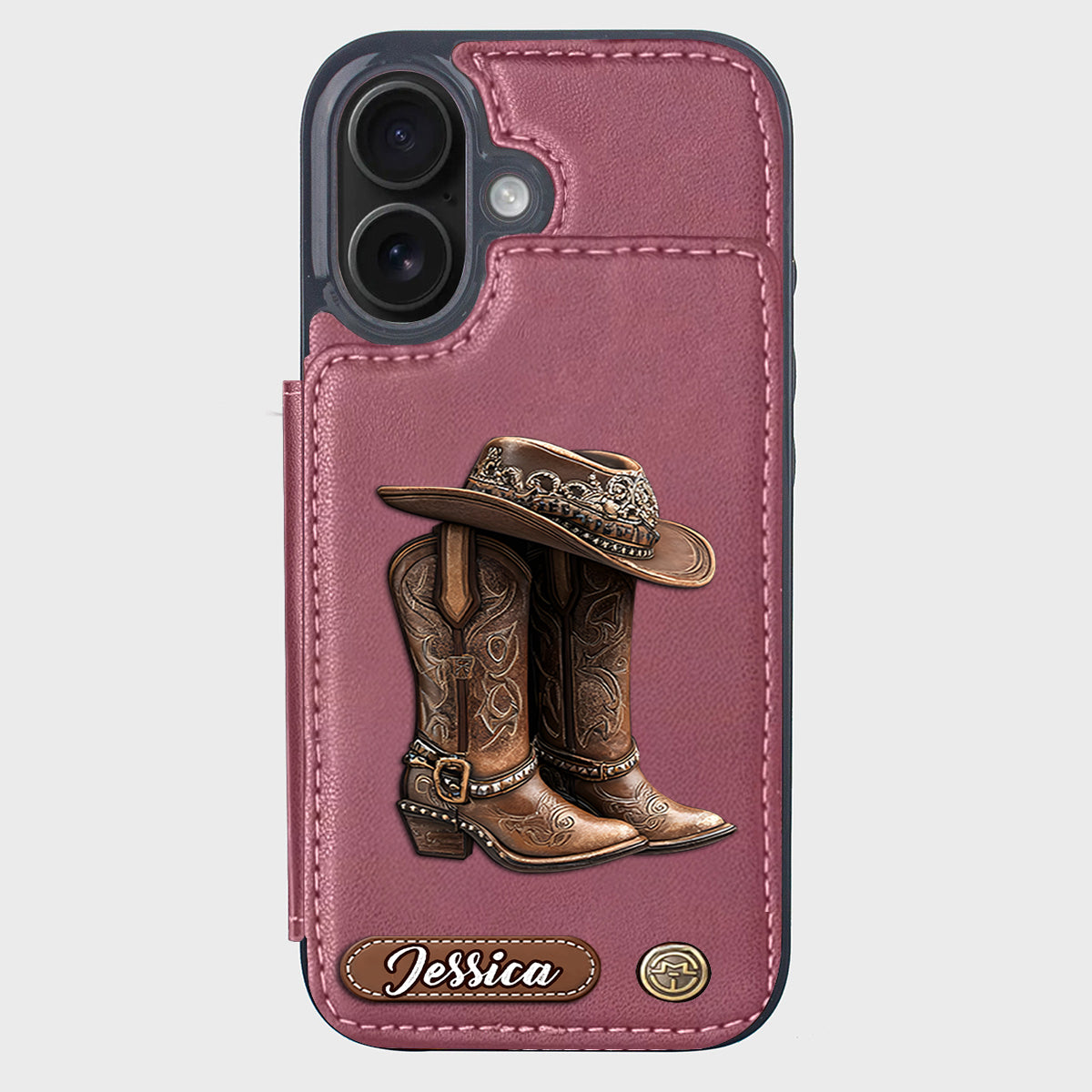 Western Spirit - Personalized Cowgirl Wallet Phone Case