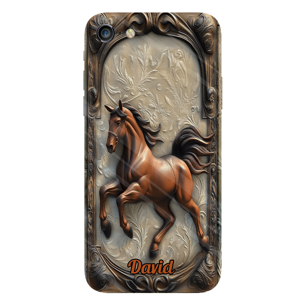Love Horse - Personalized Horse Full Print Phone Case
