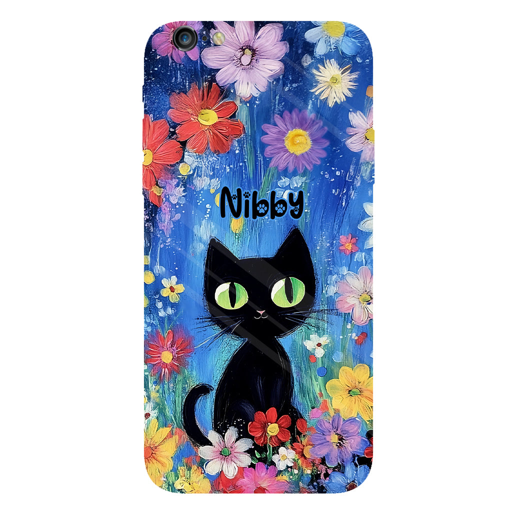 Cute Cat - Personalized Black Cat Full Print Phone Case