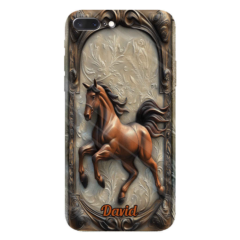 Love Horse - Personalized Horse Full Print Phone Case