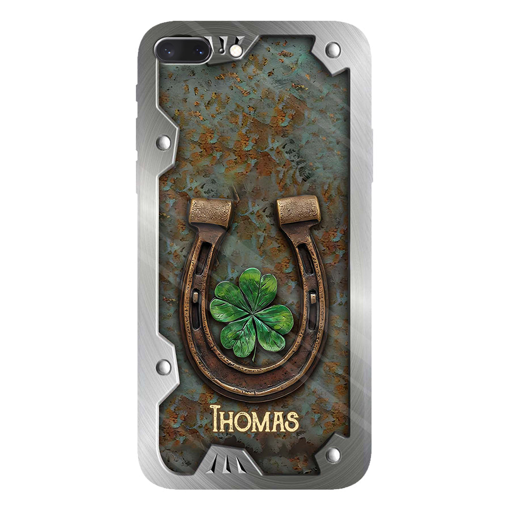 Lucky Horseshoe Shamrock - Personalized Horse Full Print Phone Case